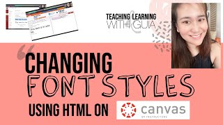 Changing font styles using the HTML Editor on Canvas