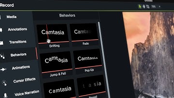 The New Camtasia | Behaviors