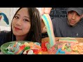 ASMR Art Model Stories | Gummy Candy Mukbang | Collab with TheASMRBro