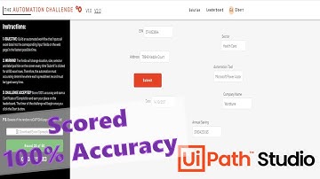UiPath Studio | Robotic Process Automation | The Automation Challenge v2.0