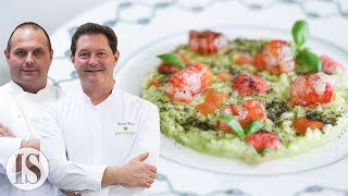 Il risotto ai gamberi in un 3 stelle Michelin italiano con Chicco e Bobo Cerea - Da Vittorio***