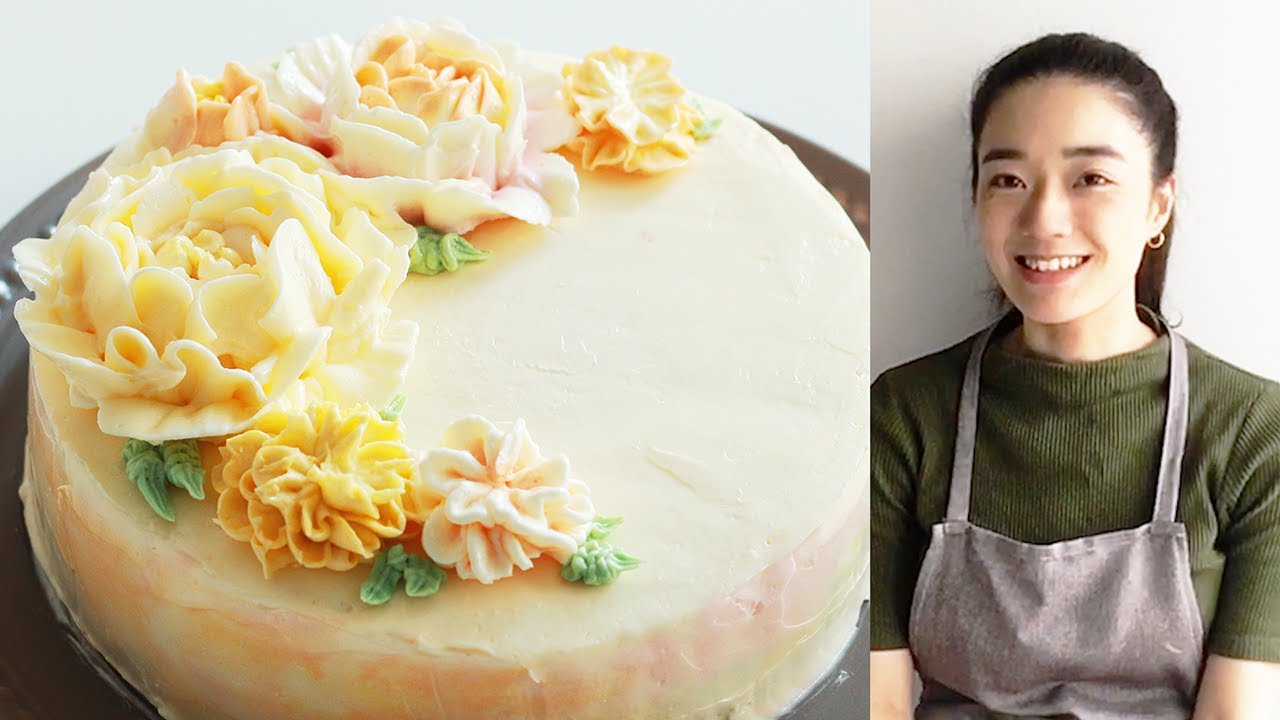 きゅうりめし フラワーケーキを作ってみた バタークリームケーキ Youtube