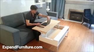 Ultra convenient lifting coffee table raises to your lap from expandfurniture com