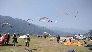 Paragliding Landing Zone pokhara nepal🇳🇵||landing time || busy landing #Flyingbishnu
