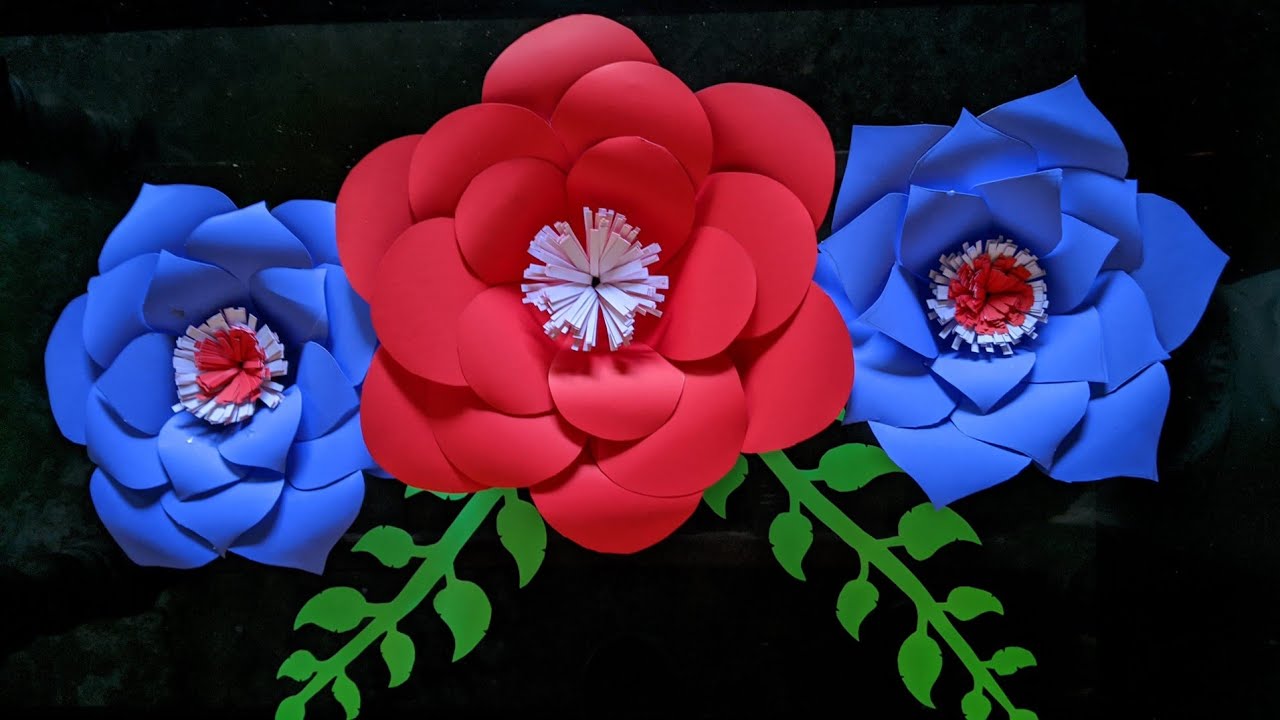 Cara Membuat Bunga Dari Kertas  Dekorasi Dinding YouTube