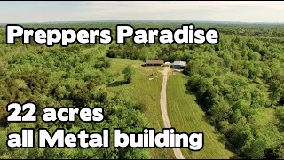 Preppers Paradise All brick home on 22 acres with 40x50 all metal building