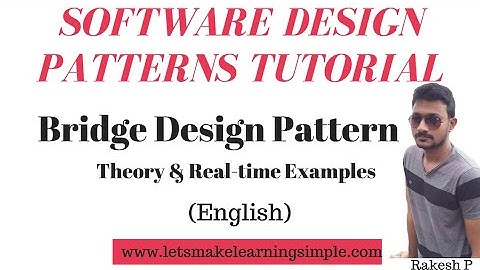 Bridge Design Pattern real-time examples || in English | Software Design Patterns in English