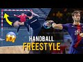 Handball freestyle skills  trickshot goals 