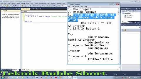 Bubble Short in VB Net 2010
