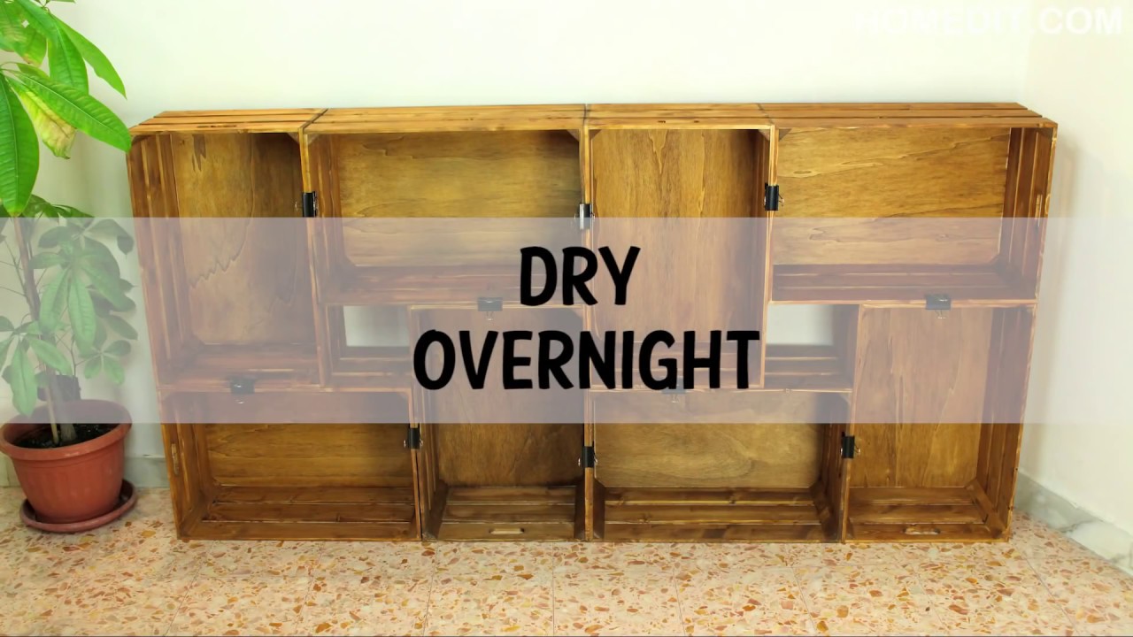 Diy Wooden Crates Bookcase Youtube