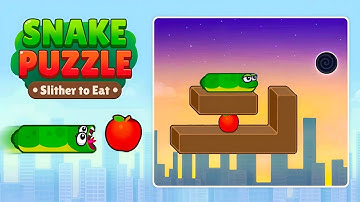 Snake Puzzle: Slither to Eat - Level 1,2,3,4,5,6,7,8,9,10,11,12,13,14,15,16,17,18,19,20