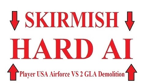 🔴 C&C Generals Zero Hour - Skirmish - Player USA Airforce vs 2 GLA Demolition HARD AI 🔴