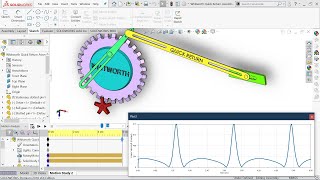 Motion Simulation of Whitworth Quick Return Mechanism in SolidWorks with voice-over