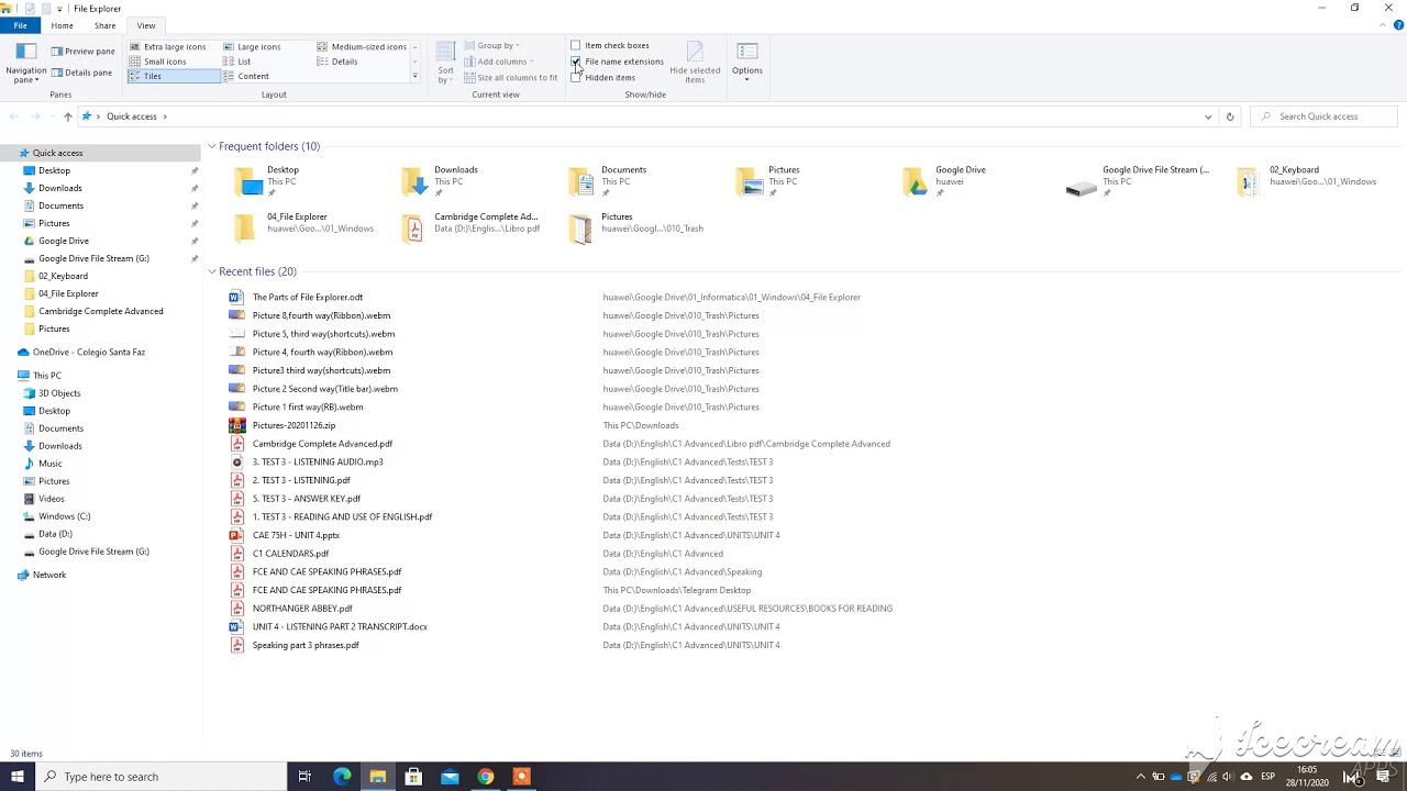 03 How to Activate File Name Extensions YouTube