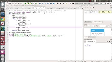 18. Min and Max without function (Interview coding question) in python