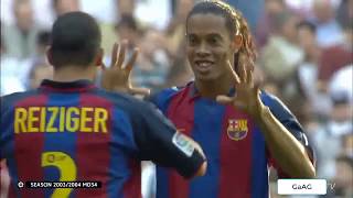 Real Madrid vs Barcelona 1-2 Full Match - 25/4/2004 La Liga Classics