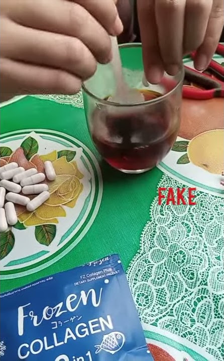 FROZEN COLLAGEN FAKE & ORIGINAL (BETADINE TEST)