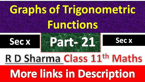 Graphs of Trigonometric Functions | Class 11th Maths R D Sharma Solution |  Chapter 6 | Part 21