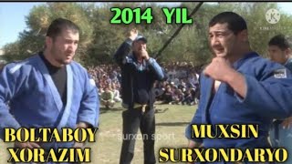 MUXSIN POLVON BOLTABOY BOLTAYEV SIZLAR KUTGAN KURASH 2014 YILDAGI