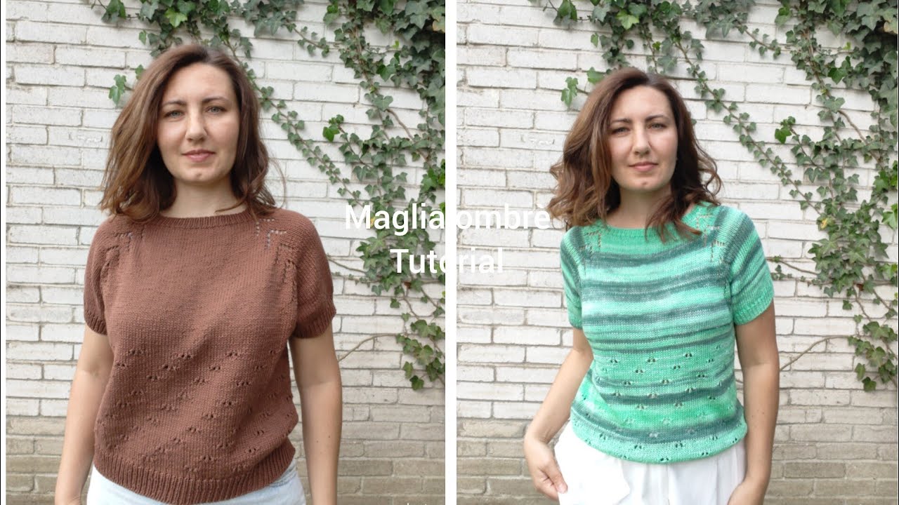 maglia Ombrè / T-shirt ai ferri da donna/ kniting Tutorial
