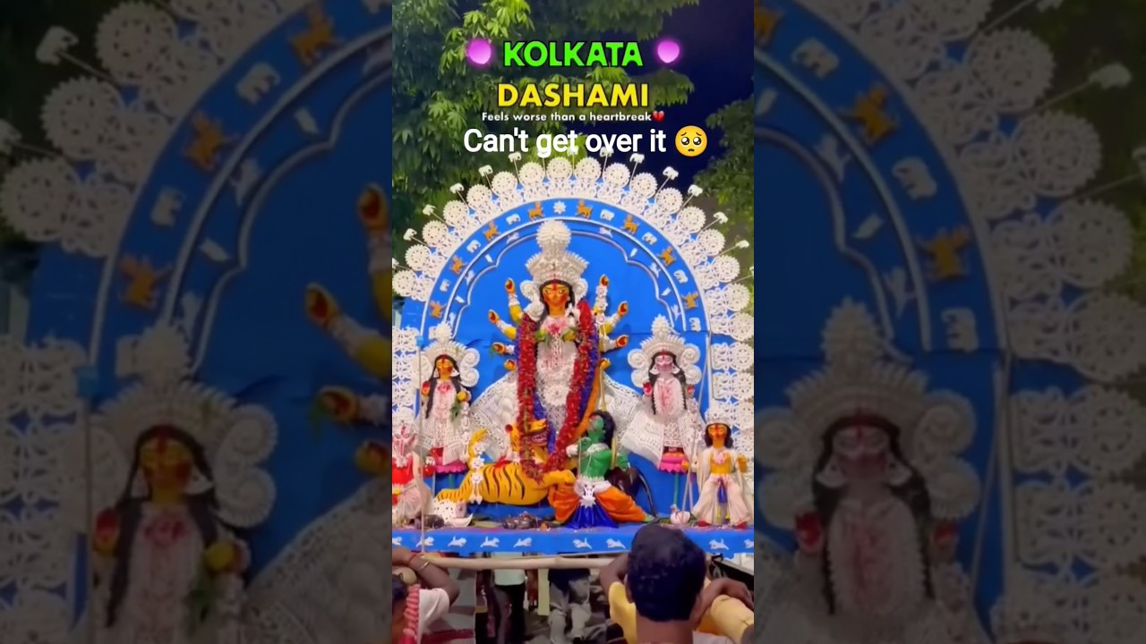 😭Maa Durga Visarjan | The hardest goodbye ever🥹 | Durga Puja 2025 #shorts #maadurga #visarjan