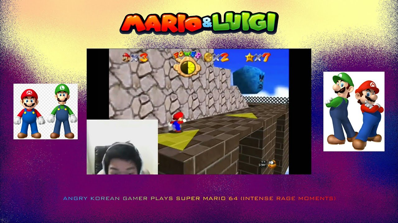 Angry Korean Gamer plays Super Mario 64 (INTENSE RAGE MOMENTS)