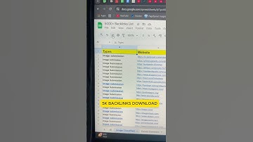 5K Download Backlinks Sheet - High DA