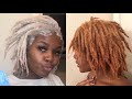 Bleaching My Locs for the FIRST TIME | How To: Bleach Bath to Remove Semi Permanent Hair Dye |