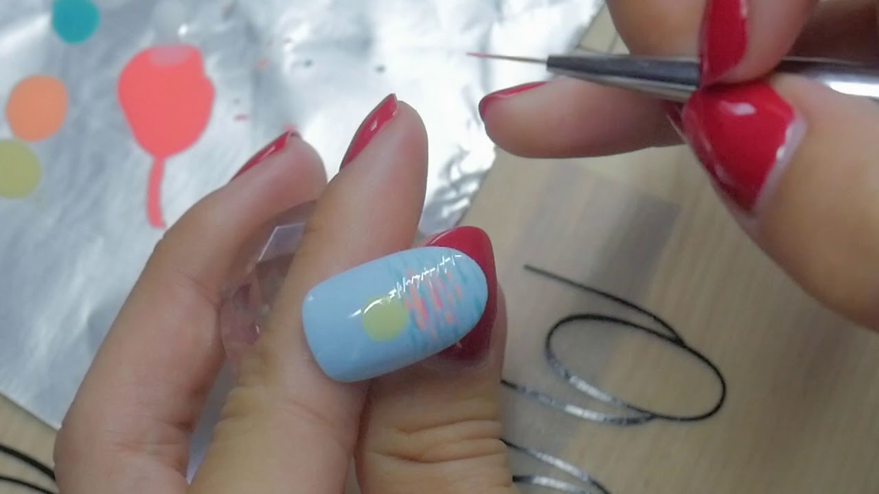 2. Tropical Sunset Nail Art - wide 7