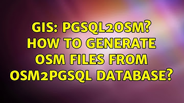 GIS: pgsql2osm? How to generate osm files from osm2pgsql database?