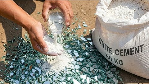 Stop met het weggooien van gebroken glas! Meng het met wit cement en je zult het resultaat niet g...