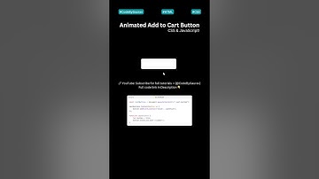 🛒 Animated Add to Cart Button Using JavaScript | E-commerce UI #shorts #webdevelopment #coding #css