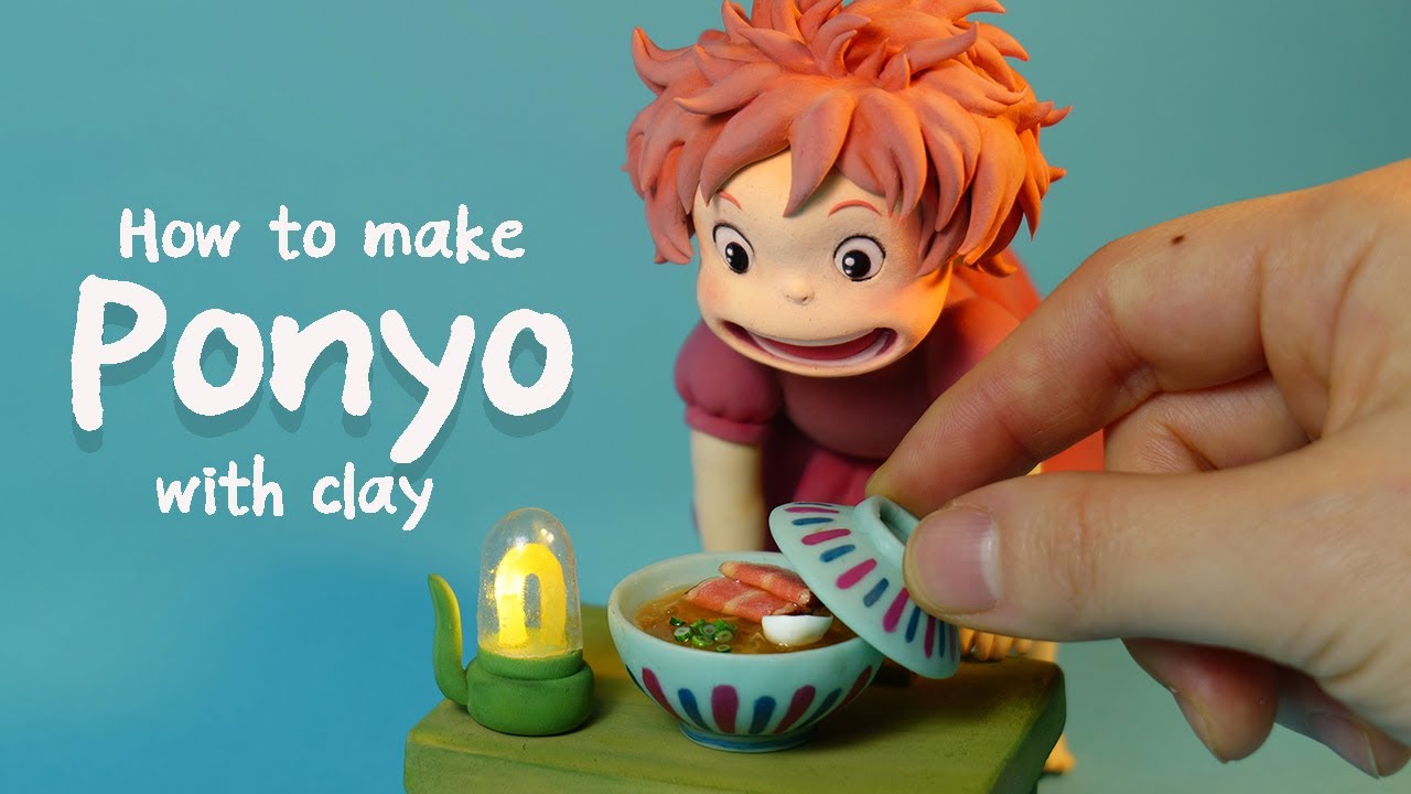 Making Ponyo Diorama with clay