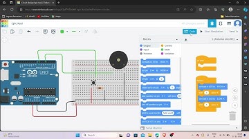 PUSH BUTTON AND BUZZER IN ARDUINO (BUTTON STATE) - TINKERCAD
