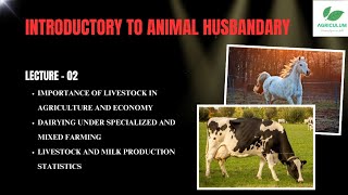 Lecture _02 Importance of livestock | ‎ Specialized &amp; Mixed Farming | Livestock Milk production.