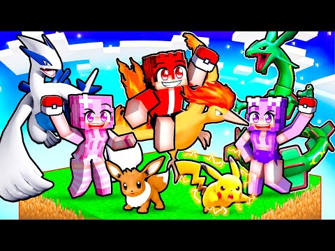 TRAPPED On A POKEMON ONLY ONE BLOCK In Minecraft