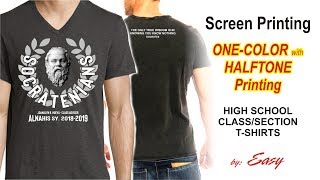 Screen Printing - One Color with Halftone Printing