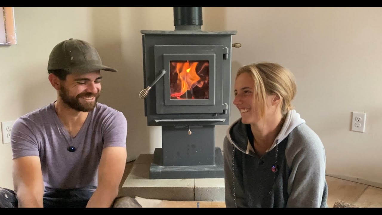 Our First Taste of Winter | Off Grid Cabin Prep | Wood Stove Install ...