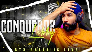 CLASSIC RUSH GAMES - CONQUEROR RANK PUSH | BGMI LIVE | PUBG | GTXPREET