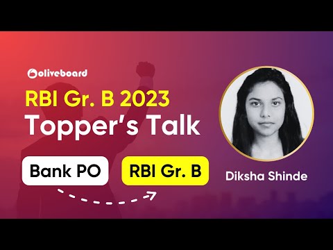 Topper's Talk With Diksha Shinde , Cleared RBI Grade B 2023 | RBI Grade B Topper Interview