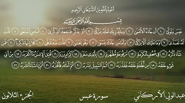سورة عبس كاملة بصوت الشيخ عبدالولي الأركاني.جودة عالية وصوت نقي