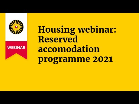 Housing webinar: Reserved accomodation programme 2021
