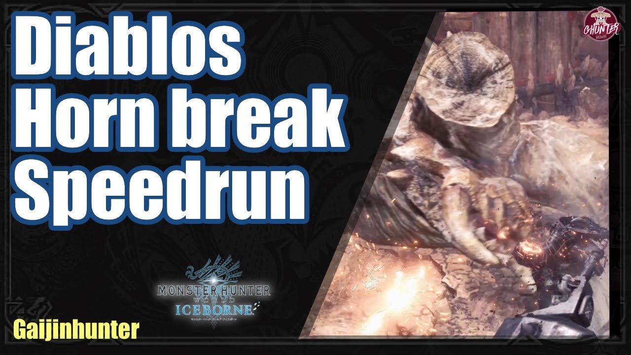 Iceborne  Diablos Horn Break Speedrun 