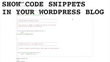 Show Code Snippets in Wordpress with Google Prettify