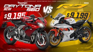 New 2024 Triumph Daytona 660 vs Yamaha R7 ┃ Same Price but a Superior Bike?