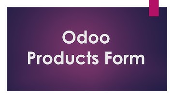 Odoo 13 Arabic Training - Sales Products Form