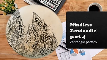 Zentangle patterns for beginners || A mindless zendoodle part 4