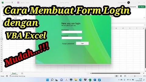 Cara Membuat Form Login Dengan VBA Excel