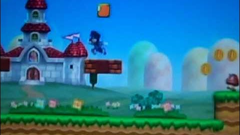 SONIC in New Super Mario Bros. wii (Gameplay) [custom character texture hack]