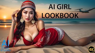 4K Ai Art Lookbook Video Of Ai Girl ｜ Glamour Galore Of Sensual Uzbekistani Girl